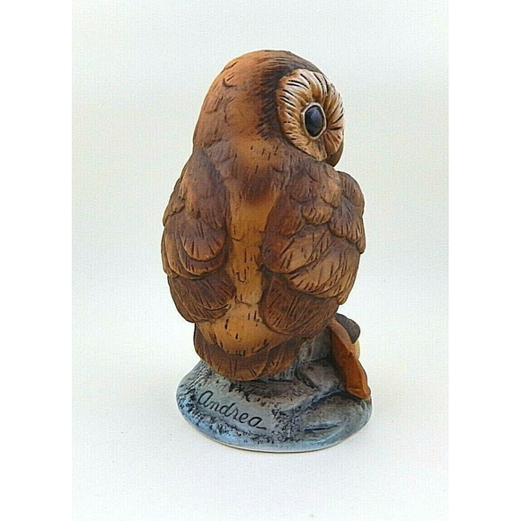Andrea by Sadek Baby Owl Porcelain Bisque Figurine - Picture 6 of 9